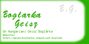 boglarka geisz business card