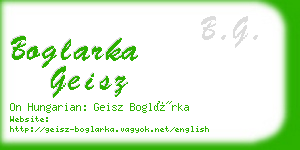 boglarka geisz business card